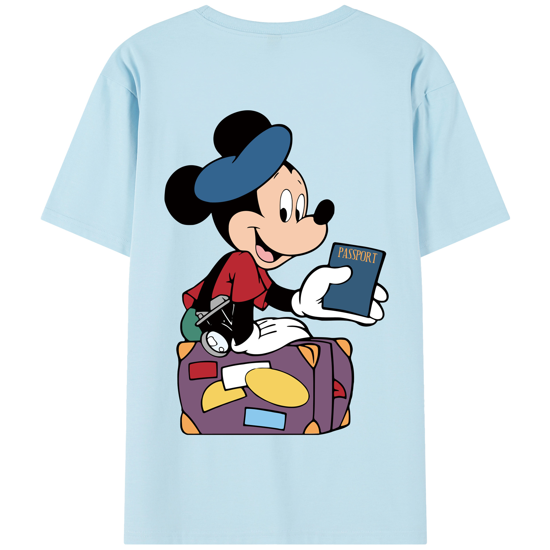 （画像用） ミッキーマウス Mickey Mouse 綿100％半袖Tシャツ（背面プリント）